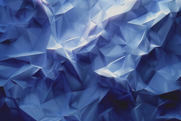 Obraz premium Abstract blue background with geometric shapes and lighting, 3D illustration.