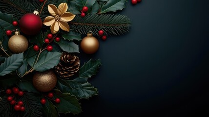 christmas sale concept. Close-up of an invitation for an exclusive Christmas sale event