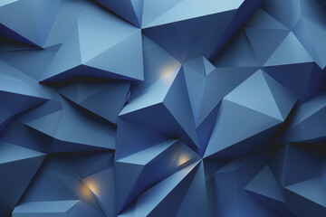 Obraz premium Abstract blue background with geometric shapes and lighting, .