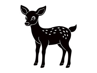 
Create a cute animal line silhouette  art design with a white background