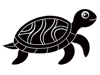 
Create a cute animal line silhouette  art design with a white background