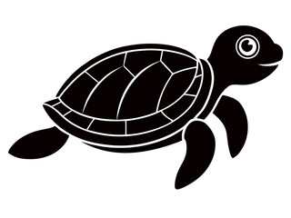 
Create a cute animal line silhouette  art design with a white background