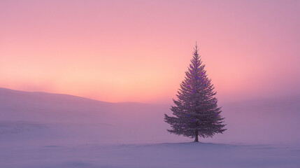 minimalist snowy landscape, embodying tranquility and stillness. The serene winter scene symbolizes peace, solitude, and the beauty of nature, evoking feelings of calmness and introspection in viewers