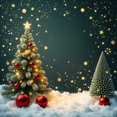 New Year and Christmas greeting card