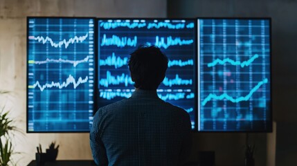 person analyzing financial data