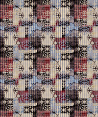Fototapeta premium Seamless Pattern Illustrations for Designing in Unique and vibrant digital textile designs, crafted to bring elegance and sophistication to any fabric. Perfect for fashion, home decor 