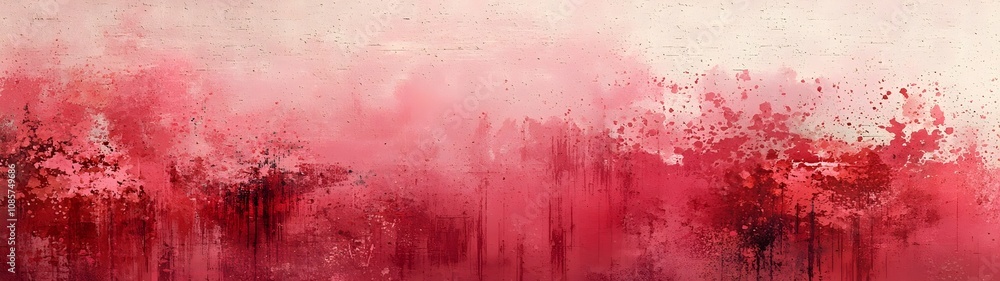 Poster An abstract artwork featuring a gradient of rich reds and soft pinks, creating a harmonious blend that evokes feelings of warmth and passion.