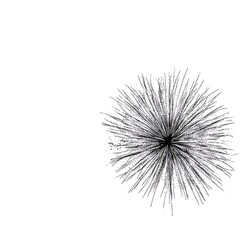 Fireworks isolated on white background, close up