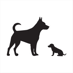 Create Stunning Dog Vector Silhouettes on White Backgrounds