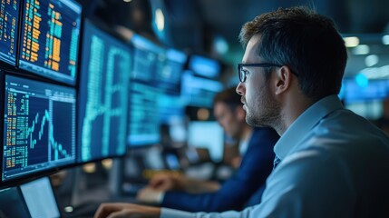 Fototapeta premium person analyzing financial data