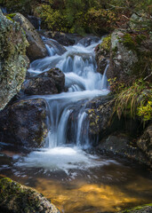 A Tranquil Waterfall Cascades Through the Urbión Mountains
