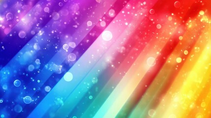 Obraz premium Abstract Colorful Background with Gradient Rays and Bokeh Effects for Creative Designs, Presentations, or Artistic Projects in Vibrant Spectrum