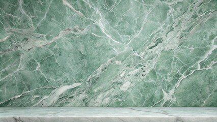 Fototapeta premium Elegant Green Marble Background with a Clean Surface