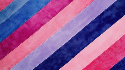 Colorful Stripes Pattern with Various Shades of Blue, Pink, and Purple in Watercolor Style for Creative Backgrounds and Designs