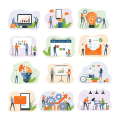 Flat vector illustration pack, Illustration Collection, Business illustration, vector illustration, Minimal Illustration Collection, Social illustration collection, flat illustrations pack, 