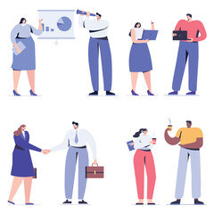 Flat vector illustration pack, Illustration Collection, Business illustration, vector illustration, Minimal Illustration Collection, Social illustration collection, flat illustrations pack, 