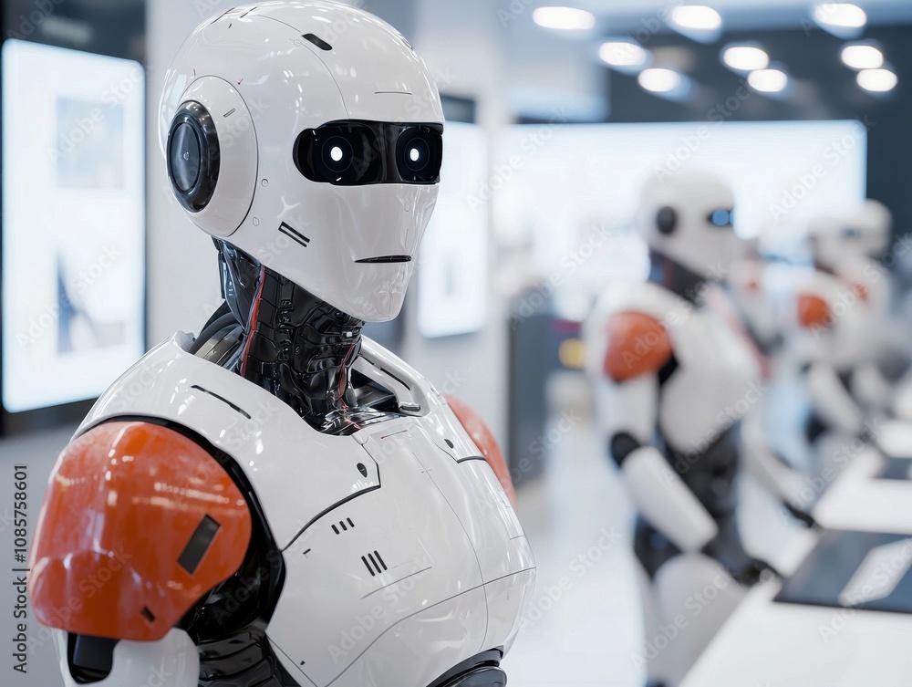 Poster advancing human resource solutions robots shaping the future of workforce technology