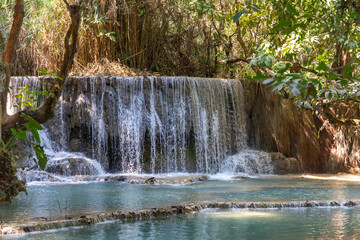 Tat Kuang Si waterfall. Luang Prabang, Laos.