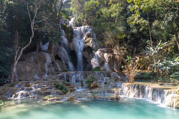 Tat Kuang Si waterfall. Luang Prabang, Laos.