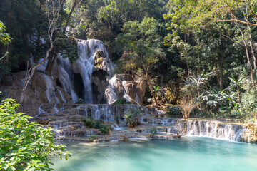 Tat Kuang Si waterfall. Luang Prabang, Laos.