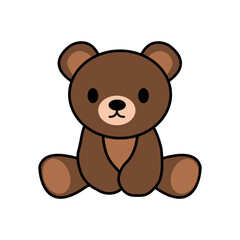 Cute Teddy Bear. illustrator vector
