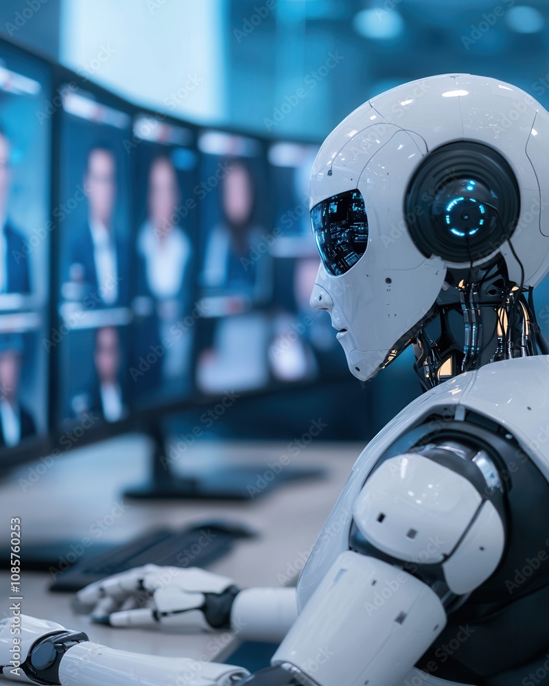 Poster future robot enhancing human resource management in technology workspace environment