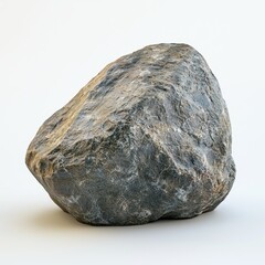 Natural Grey and Brown Rock with Textured Surface Ideal for Landscaping, Garden Decoration, and Artistic Projects on a Light Background