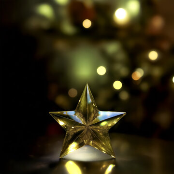 Gold Crystal Christmas Star