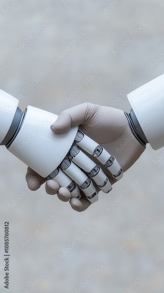 Poster robot collaboration with human resources shaping the future of work in technology environment