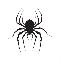  Spider Vector Silhouette Design on White Background