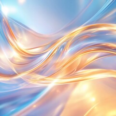 Glowing dynamic fluid shapes swirling in a smooth abstract background filled with soft light and vibrant colors