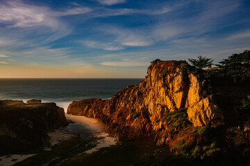 sunset on Big Sur beach