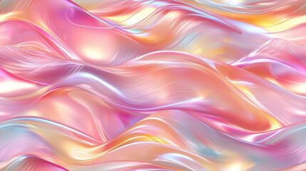 Obraz premium Soft pastel waves create gentle, holographic pattern in this image. no people and nobody