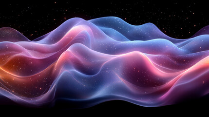 Obraz premium vibrant abstract design featuring smooth wavy gradients in vivid colors, creating a dynamic and energetic feel. Perfect for themes of creativity, modernity, and fluidity in digital art