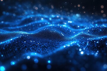 Blue tech finance background abstract pixel element network. Abstract business tech science background