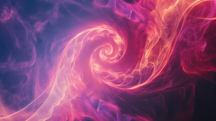 Fototapeta premium Abstract fractal background, wallpaper with a curved digital colorful spiral. Whirl. Illustration
