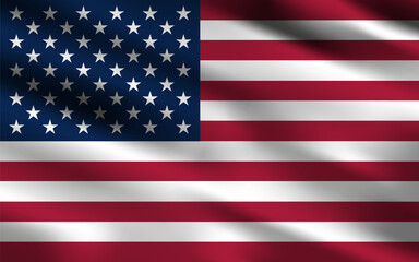 Realistic vector illustration of the United States of America flag, EPS10