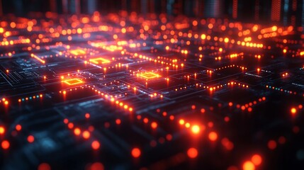 Abstract representation of virtual connectivity showcasing glowing clusters flowing communication lines dynamic network nodes