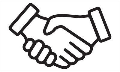  handshake outline vector illustration
 card, flyer, Hand drawn lettering phrase, svg Files for Cutting Cricut and Silhouette, EPS 10