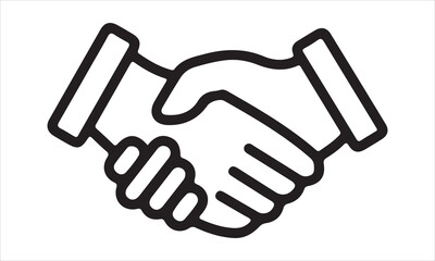  handshake outline vector illustration
 card, flyer, Hand drawn lettering phrase, svg Files for Cutting Cricut and Silhouette, EPS 10