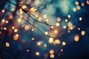 Enchanting bokeh of soft focused christmas lights for festive celebrations and gatherings