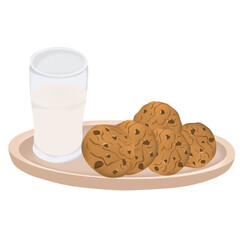 glass of milk and cookies