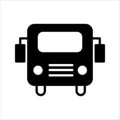 Bus Icon editable vector, isolated white background