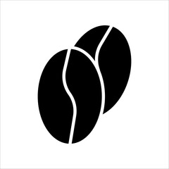 Coffee Bean icon.Symbol isolated white background. vector illustration. color editable.