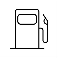 gas station icon.Symbol isolated white background. vector illustration. color editable.