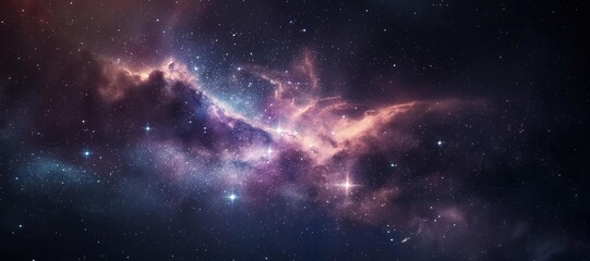 Fototapeta premium galaxy stars with space nebula clouds background, sky 24