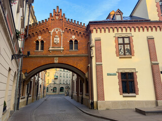 Princes Czartoryski Alley in Krakow at sunrise, Poland