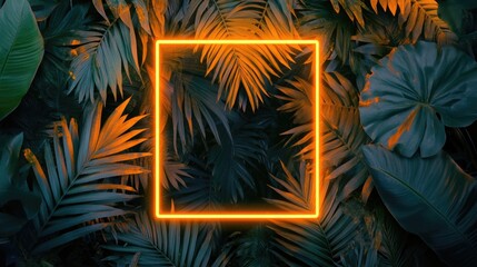Neon Frame in Jungle