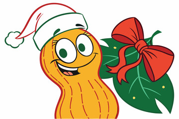 Christmas Head Clipart  White Santa Claus Hat on White Background