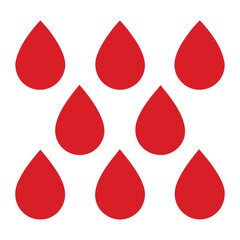 Drop Blood Icon Set Vector Design, Blood icon set illustration.